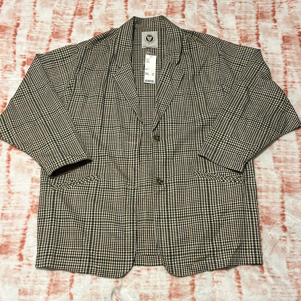 Oversized Plaid Blazer